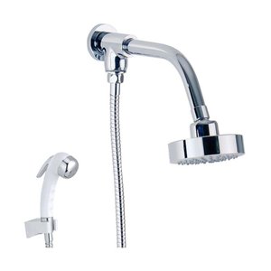Ducha cromada Slim 10cm com ducha manual Perflex