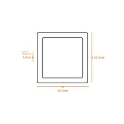 Painel Plafon de Embutir Slim Led Quadrado 24w 6500k Braco Frio 2040lm Llum Bronzearte - 5