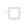 Painel Plafon de Embutir Slim Led Quadrado 24w 6500k Braco Frio 2040lm Llum Bronzearte - 5