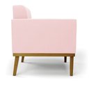Ver imagem 4 de Kit 2 Poltronas Base de Madeira Fixa Castanho Elisa Suede D03 - D’Rossi Rosa Bebê