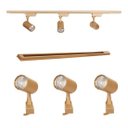 Ver imagem 1 de Kit Eletrificado Trilhos 1m + 3 Spots Led 7w Dourado Fosco