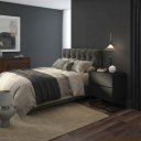 Ver imagem 2 de 2X Mesas de Cabeceira Industrial Eros 45cm MDF com 2 Gavetas Modernas para Quarto de Casal