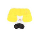 Ver imagem 2 de Kit Viagem Almofada Pescoço Tapa Olhos Protetor auricular Amarelo