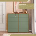 Ver mais imagens de Aparador para Sala de Estar 10 Gavetas Melinda Marrom/Freijó/Verde