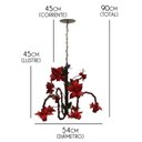 Ver imagem 2 de Luminária De Teto em Ferro Para Iluminação De Cozinha Provençal Gourmet - Vermelho