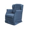 Poltrona Amamentação Balanço Descanso Manu com Puff Linho Azul Twdecora - 4