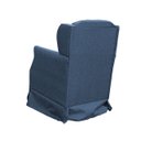 Ver imagem 5 de Poltrona Amamentação Balanço Descanso Manu com Puff Linho Azul Twdecora