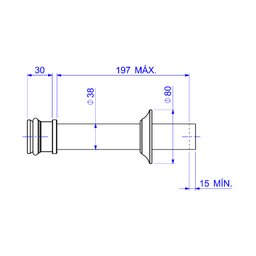 Tubo de Ligação para Bacia 1968.GL.MT Gold Matte Deca - 2 Tubo de Ligação para Bacia 1968.GL.MT Gold Matte Deca - 2