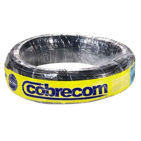 Cabo Flexível com até 750V 1,5mm preto 100 metros Cobrecom