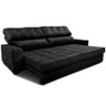 Sofá de Couro Elétrico Retrátil 2,95m Molas Ensacadas Cama Inbox Gran Majesty Preto - 8
