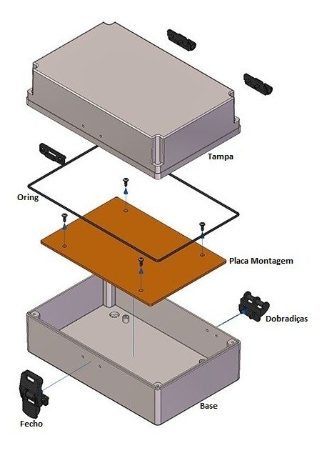 Quadro Multiuso Cinza 250x160x120 Ip54 Schuhmacher 21.05.03 Quadro - 2