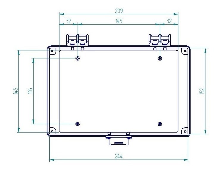 Quadro Multiuso Cinza 250x160x120 Ip54 Schuhmacher 21.05.03 Quadro - 4