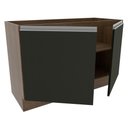 Ver imagem 5 de Balcão Gabinete de Pia Armário de Cozinha 120 cm 2 Portas Rustic/Preto Glamy Madesa