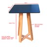 Mesa Bistrô Café Mesinha 60cm Mesa Lateral Sala Mesa Canto Base em Madeira Maciça Tampo Branco - 4