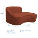 Ver imagem 3 de Divã Recamier Curvo Sala de Estar Recepção Marrocos 180cm Lado Direito Bouclé