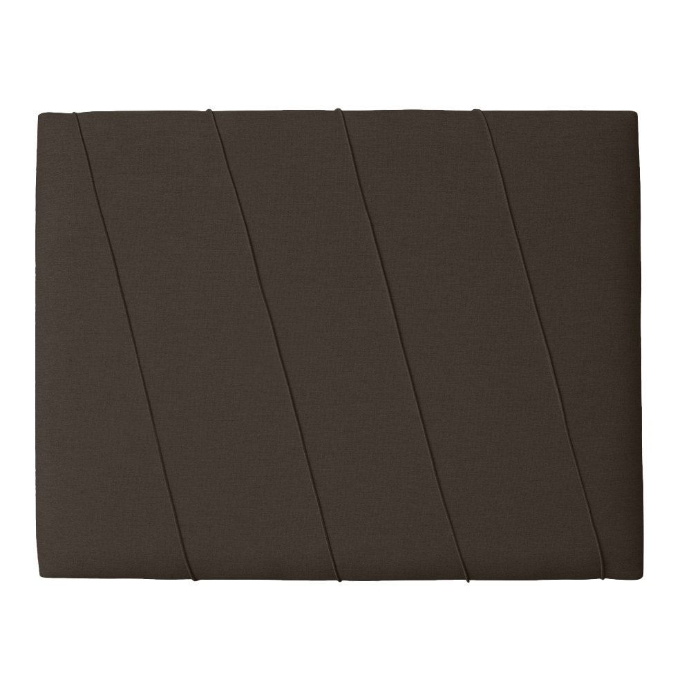 Kit Painel Cabeceira + Bau Iza Para Cama King Box Quarto Moderno 1,95 Nanda Decor:Corino Marrom - 3