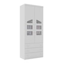 Ver imagem 3 de Guarda Roupa Roupeiro Infantil Eloísa 100% MDF 2 Portas 3 Gavetas para Quarto de Bebê Branco Phoenix