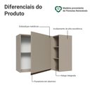 Ver imagem 4 de Armário Aéreo de Canto 1 Porta e Adega Nice Madesa