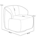 Ver imagem 4 de Sofá 3 Lugares Curvo Orgânico com 02 Poltronas Living 250cm Barolo L06 Bouclê Off White