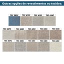 Ver mais imagens de Banqueta Nina Ozki 105 Cm (altura) Madeira Eucalipto Cedro Tecido Cinza Corda Couro Reconstituído