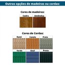 Ver imagem 7 de Banqueta Nina Ozki 105 Cm (altura) Madeira Eucalipto Cedro Tecido Cinza Corda Couro Reconstituído