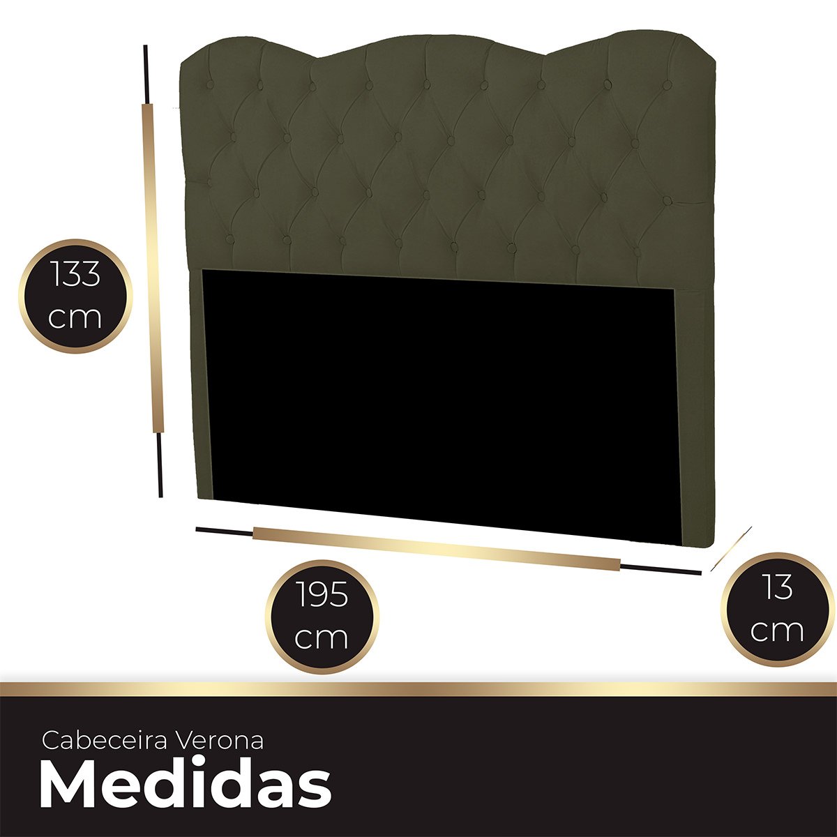 Cabeceira Casal King Size Estofada para Cama Box Verona Veludo - 6