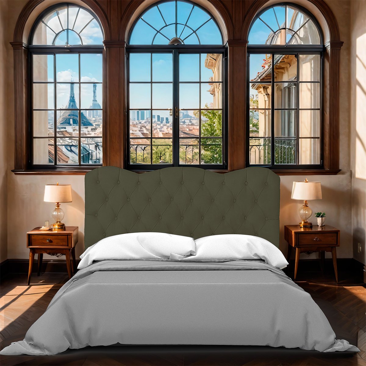 Cabeceira Casal King Size Estofada para Cama Box Verona Veludo - 2