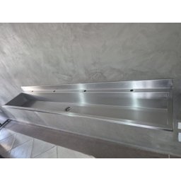Lavatório Coletivo com Bancada para 4 Torneiras 1,80m - Construinox - 4