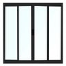 Janela de Alumínio Preto Vitro de Correr 4 Folhas Sem Grade CMC Modular - 1.20 (L) X 1.20 (A) - 1