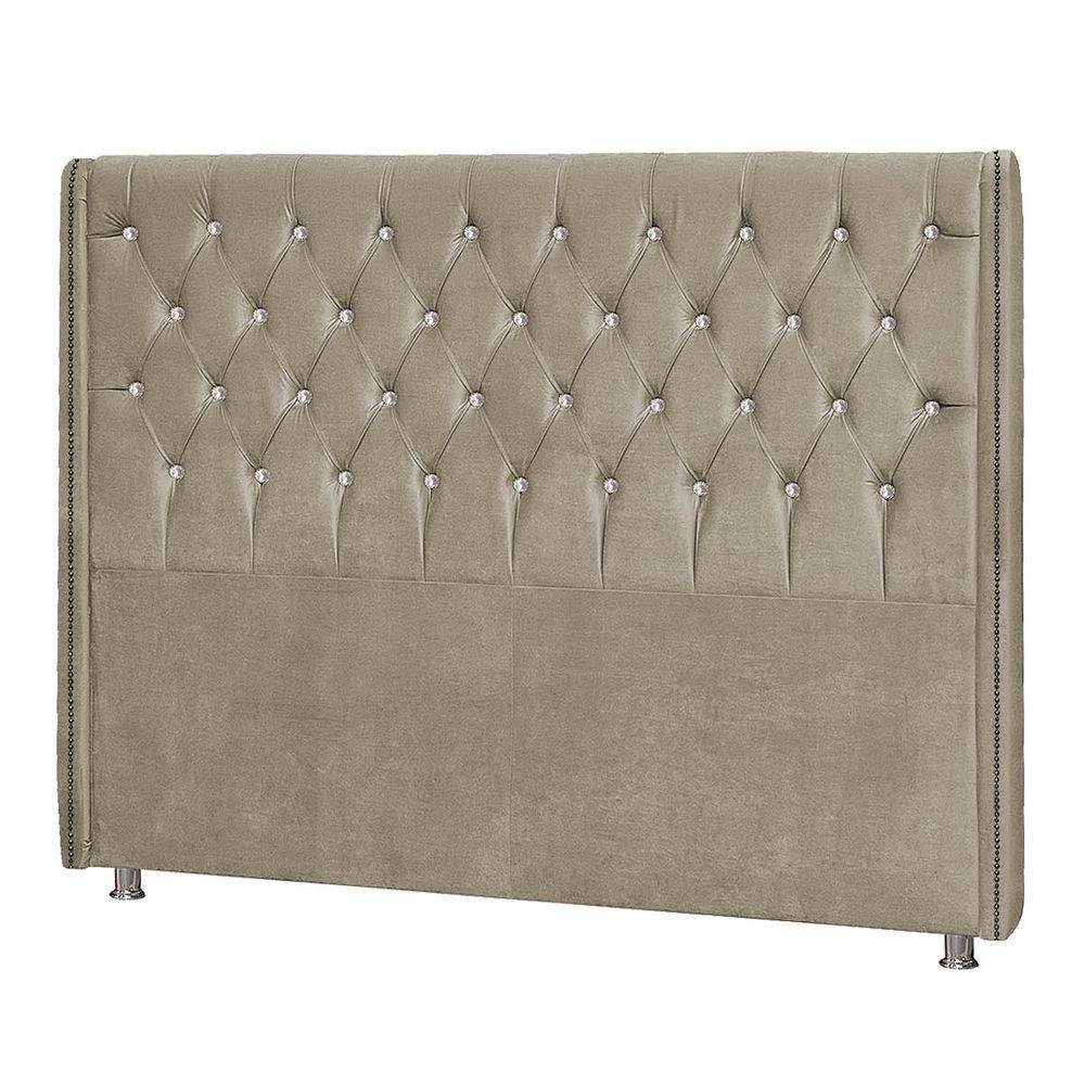 Cabeceira King Tóquio P04 195 Cm Suede Bege - 3