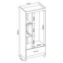 Ver imagem 3 de Guarda Roupa Solteiro Ambiente Prince Amêndola Touch Off White – Demóbile