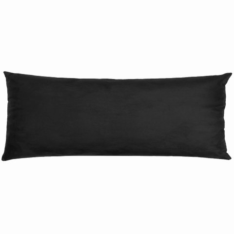 Travesseiro De Corpo Body Pillow Veludo 40x130cm Preto - Somente capa