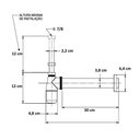 Ver imagem 4 de Sifão Lavatório Banheiro Metal Com Copo Cromado 1.1/2 x 7/8