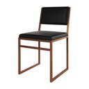 Ver imagem 3 de Kit 8 Cadeiras de Jantar Industrial Isa Assento Corino Preto Base Cobre