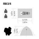 Ver imagem 5 de Barraca Nautika Fox 3/4 pessoas Azul
