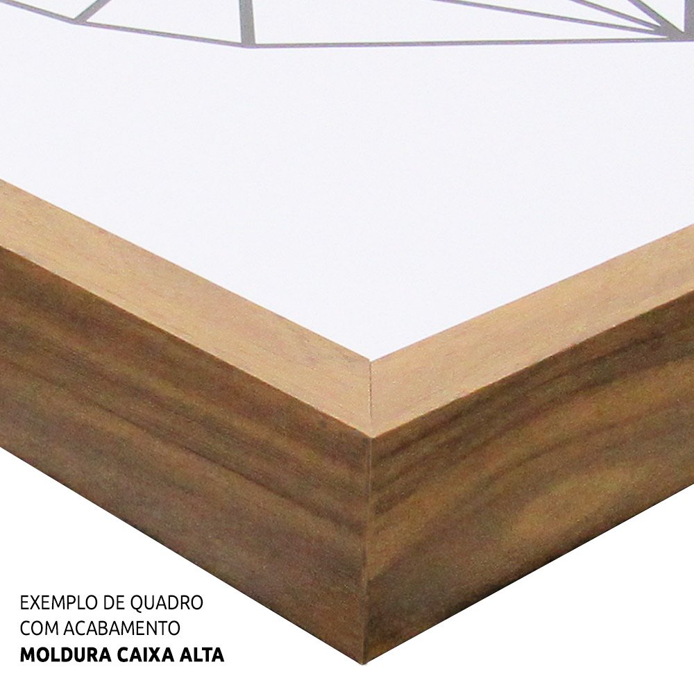 Quadro Decorativo Mulher Glamurosa em Moldura Caixa Tacolado Moldura Caixa Alta 4,5cm Madeira com Vi - 3