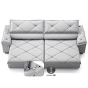 Ver imagem 4 de Sofá com Carregador Usb e Molas no Assento Retrátil Reclinável Nice 2,90m Linho Soft- Netsofas -