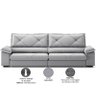 Sofá com Carregador Usb e Molas no Assento Retrátil Reclinável Nice 2,90m Linho Soft- Netsofas - - 5
