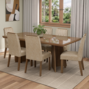 Ver imagem 1 de Conjunto Sala de Jantar Tampo de Vidro 6 Cadeiras Rustic/Imperial Pienza Madesa