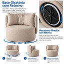 Ver imagem 7 de Kit 2 Poltronas Giratórias com Retorno Estofadas Design Orgânico Lizzy Espresso Móveis