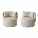 Ver imagem 2 de Kit 2 Poltronas Giratórias com Retorno Estofadas Design Orgânico Lizzy Espresso Móveis