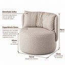 Ver imagem 3 de Kit 2 Poltronas Giratórias com Retorno Estofadas Design Orgânico Lizzy Espresso Móveis