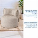 Ver imagem 4 de Kit 2 Poltronas Giratórias com Retorno Estofadas Design Orgânico Lizzy Espresso Móveis