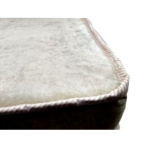 Puff Multifuncional Banco Colchão e Poltrona Suede - Palha