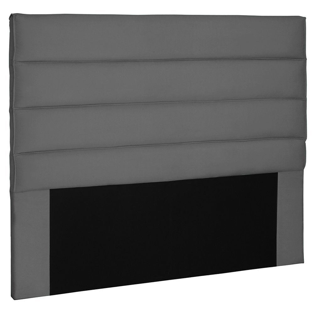Cabeceira de Solteiro 90 cm Italy Veludo Cinza - CasaePoltrona - 1