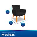 Ver imagem 6 de Kit 2 Poltronas Cadeira com Capitonê para Sala Clássica e Confortável em Suede