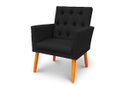 Ver imagem 4 de Kit 2 Poltronas Cadeira com Capitonê para Sala Clássica e Confortável em Suede