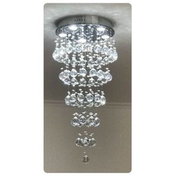 Lustre Plafon Redondo de Cristal Legítimo - Esferas De 40mm - 1 Lustre Plafon Redondo de Cristal Legítimo - Esferas De 40mm - 1