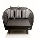 Ver imagem 2 de Chaise Sofá Milão em Alumínio para Área, Jardim, Piscina Trama Original