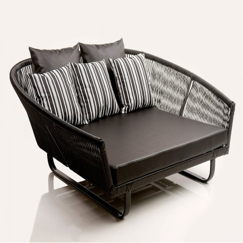 Chaise Sofá Milão em Alumínio para Área, Jardim, Piscina Trama Original